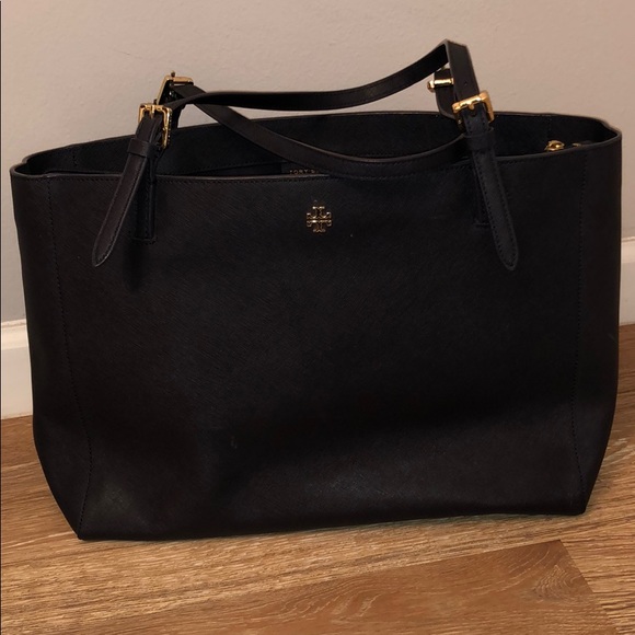 Dark Navy Blue, Tory Burch Tote Bag. - Picture 5 of 5